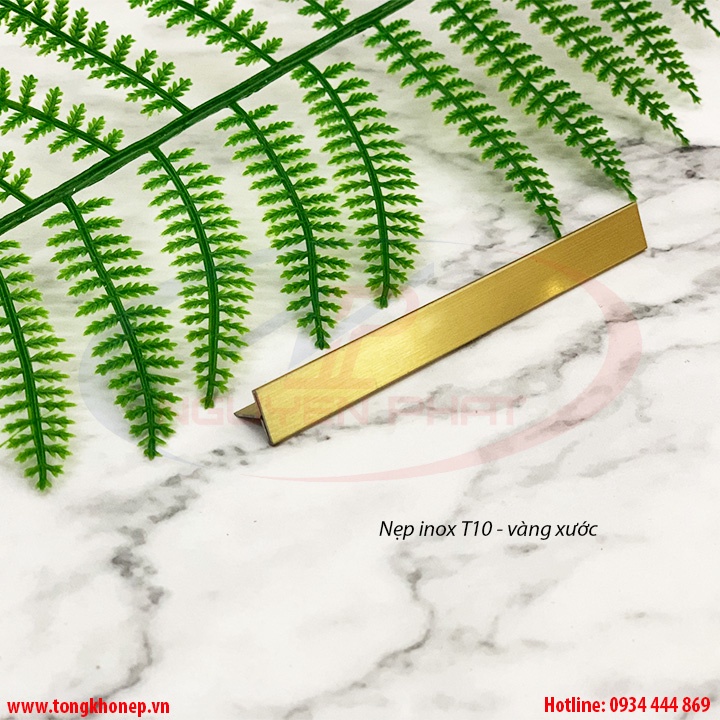 Nẹp inox chữ T, nẹp inox T10, nẹp T inox 304