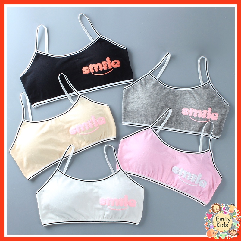 Áo Ngực Cotton Mỏng Không Gọng Thoáng Khí Thời Trang Mùa Hè Cho Bạn Gái 8-16 Tuổi
