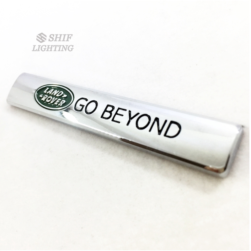 FENDER 1 Miếng Dán Logo Chữ GO BEYOND Bằng Kim Loại Trang Trí Cho Xe Hơi LAND ROVER RANGE ROVER