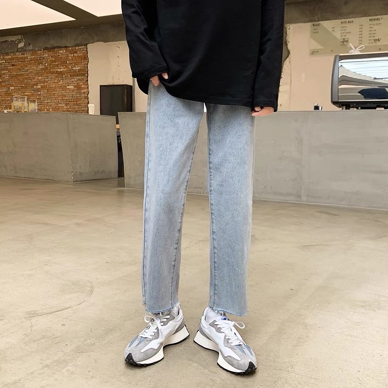 Quần Jeans Nam ống xuông phong cách Unisex kèm ảnh thật shop mặc