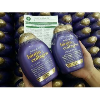 Cặp Gội Xả Ogx Biotin 385ml