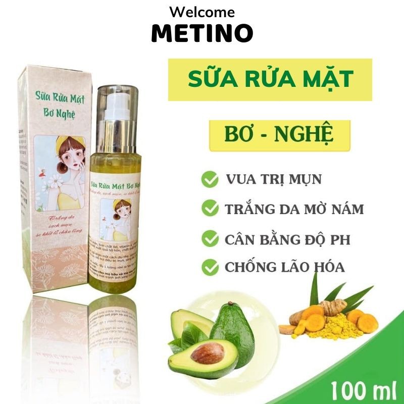 Sữa Rửa Mặt Bơ Nghệ [𝑭𝒓𝒆𝒔𝒉𝒊𝒑] - Mộc Nhan Natural Chiết Từ Nghệ Tươi - Giảm Mụn, Sáng Da, Giảm Thâm Nám .