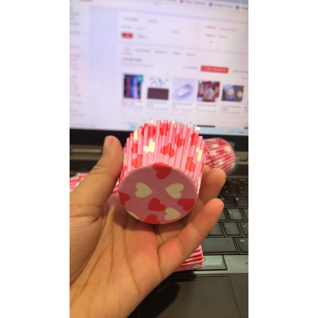 Cupcake mềm 12cm TRÁI TIM - Khoảng 500 chiếc