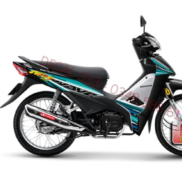 Tem Rời WAVE ALPHA 110  Mẫu NICE VẠCH XANH LỤC 831134 (Tem chế 3 lớp chống phai màu)