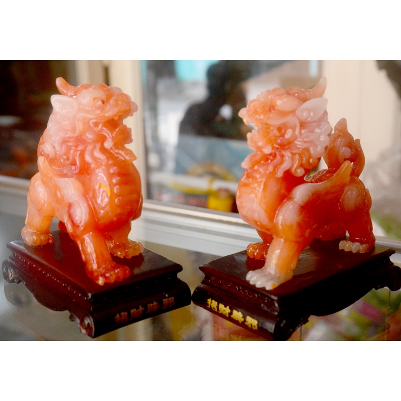 Cặp tượng Tỳ Hưu phong thủy,chiêu tài lộc có đế cao 14cm