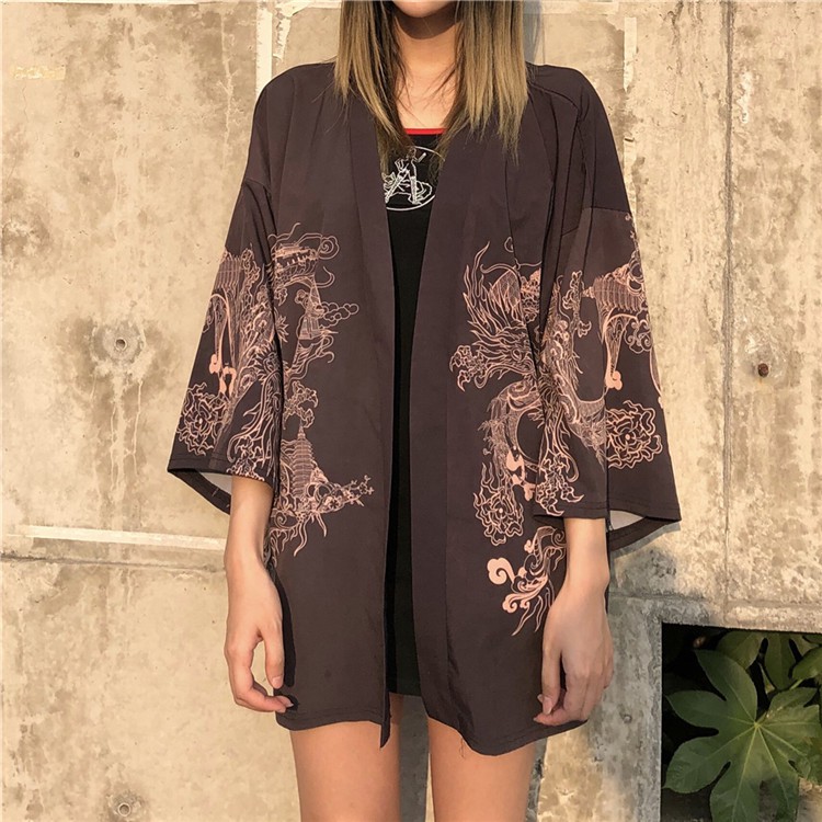 Haori/kimono unisex họa tiết rồng cá tính | BigBuy360 - bigbuy360.vn