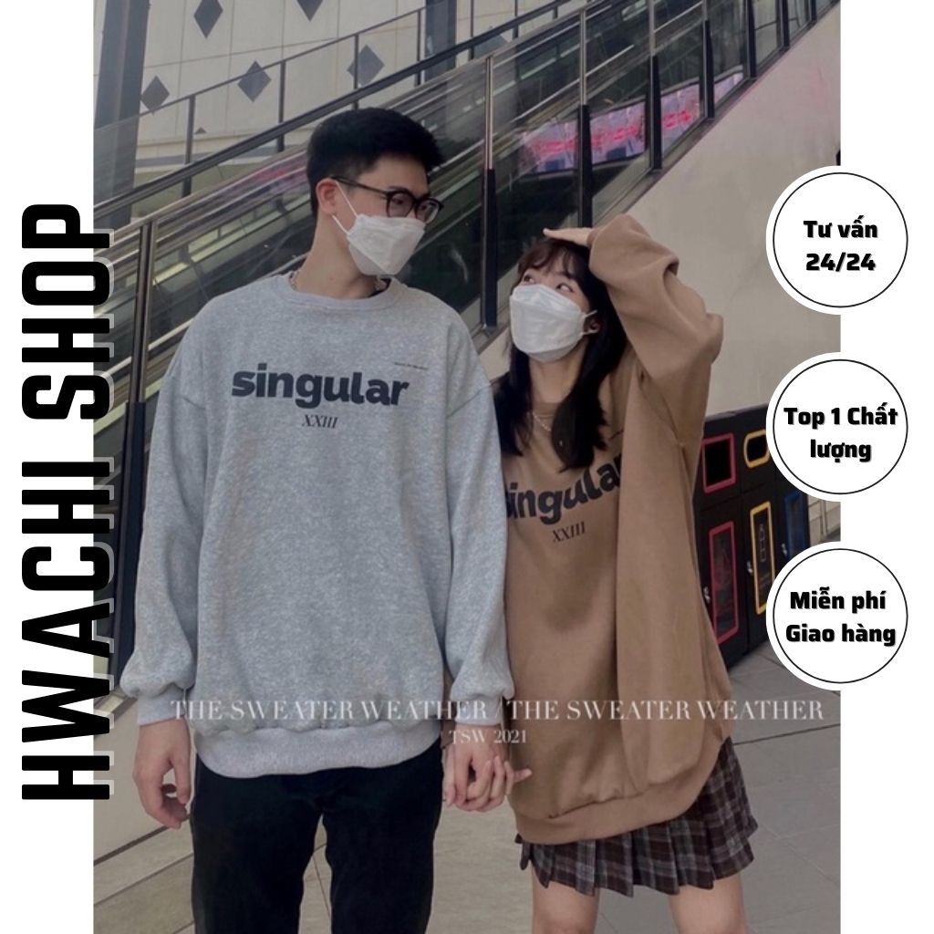 Áo sweater nỉ nam nữ, áo nỉ dài tay basic sweater Ulzzang cặp đôi nam nữ form rộng Hàn Quốc G115