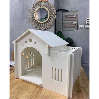 Chuồng, nhà chó mèo gỗ NHỰA CHỐNG THẤM NƯỚC, để ngoài trời mưa nắng ko việc gì.