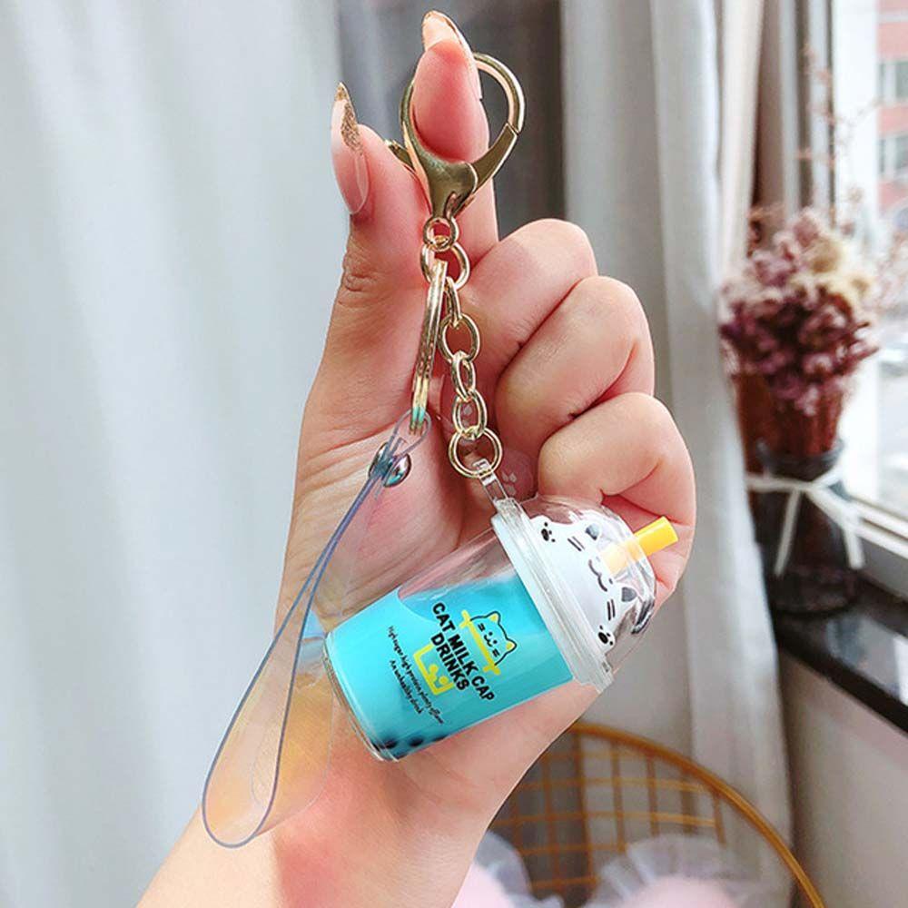 Móc Chìa Khóa Bằng Acrylic Hình Mèo Hoạt Hình Sáng Tạo Dễ Thương REBUY1