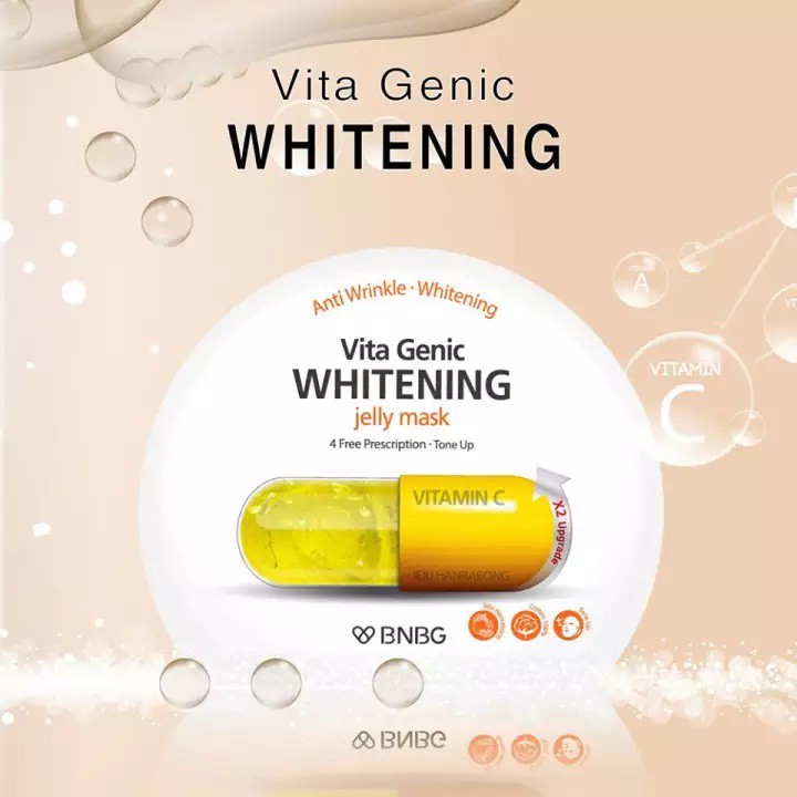 Mặt Nạ BNBG dưỡng da trắng sáng, làm đều màu da Vitamin C Vita Genic Whitening Jelly Mask 30ml