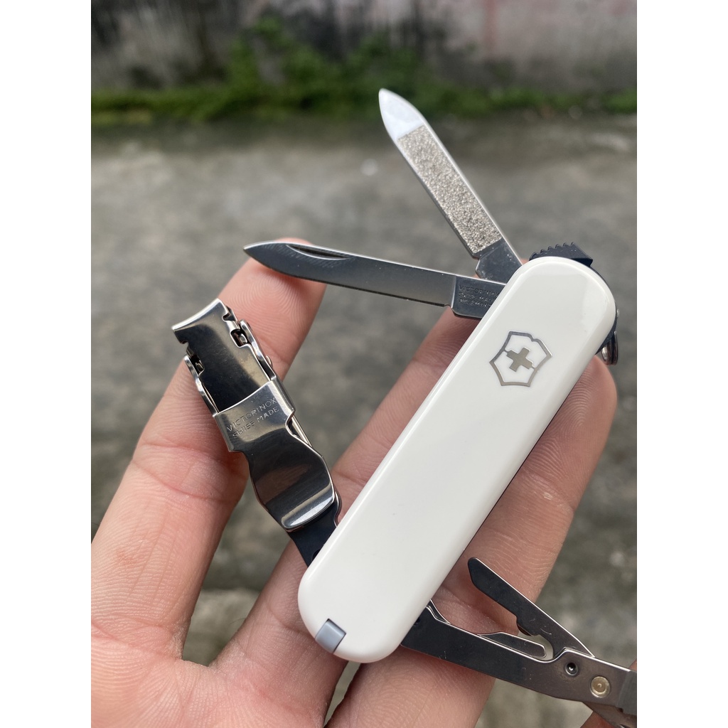 Bấm móng tay đa năng Victorinox Nail 580 White - 0.6463.7