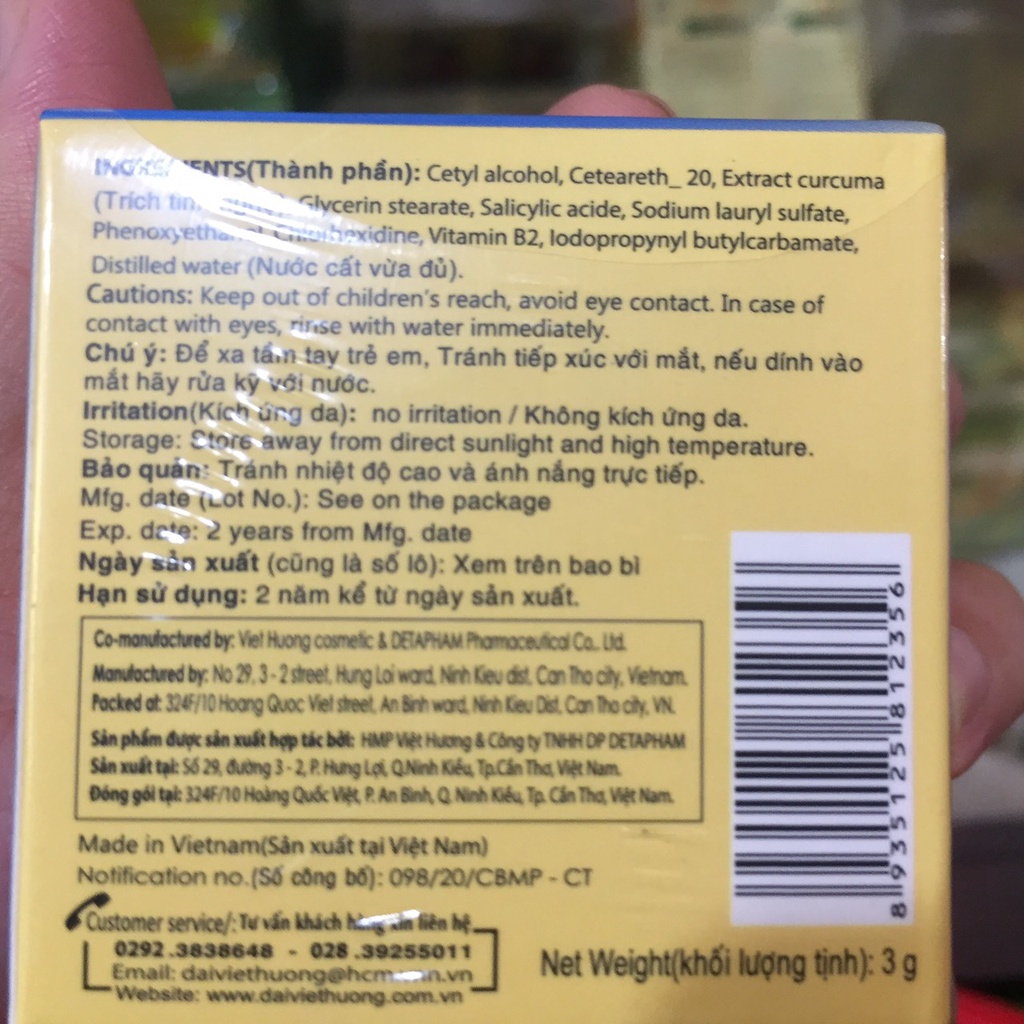 Kem nghệ biona 3g