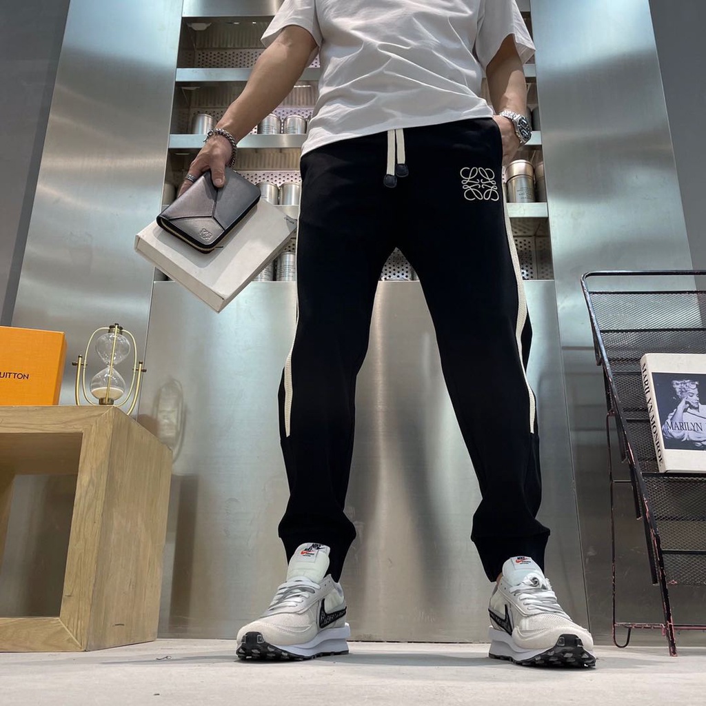 Quần Thể Thao Nam Thu Đông Dài Thêu Logo Đẹp Màu Đen