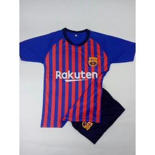 Bộ đồ đá banh trẻ em clb barca sọc 2019