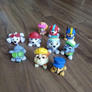 Set 10 Mô Hình Chú Chó Cứu Hộ Bằng Cao Su Hàng Việt Nam (Phun Nước)