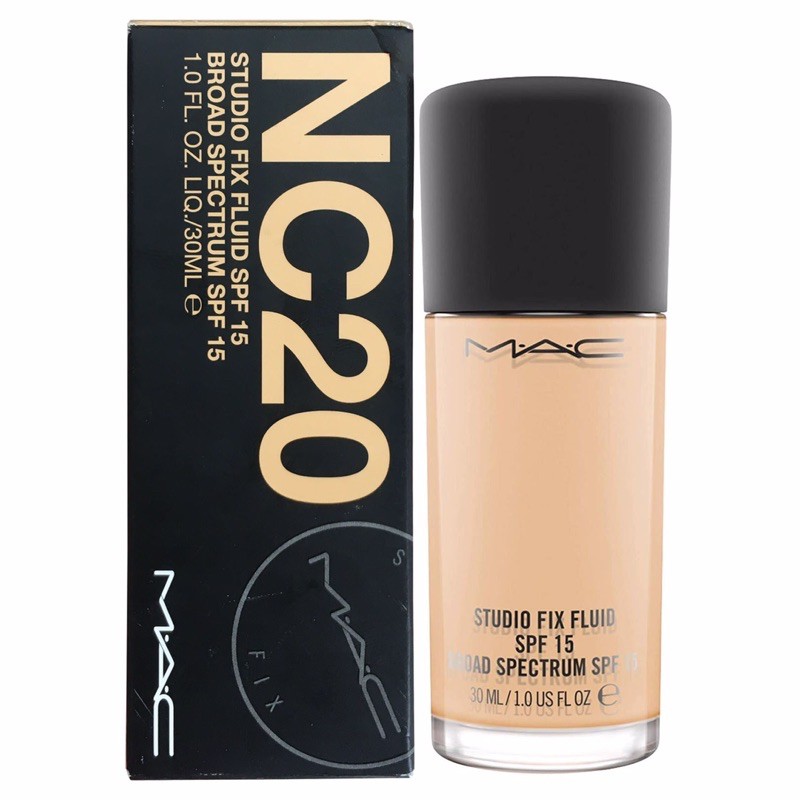 M.A.C Studio Fix Fuid Spf 15 Fond De Teint Spf 15 Kem nền của Mac dành cho da trung bình sáng màu NC20