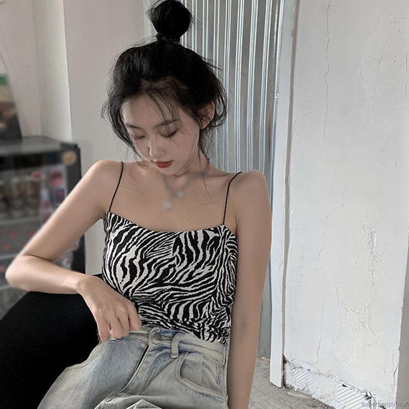 Áo Tank Top Hoạ Tiết Sọc Vằn Thiết Kế Quyến Rũ Cho Nữ