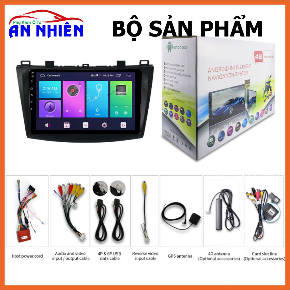 Màn Hình 9 inch Cho Xe MAZDA3 (2010-2015) - Màn Hình DVD Android Tặng Kèm Mặt Dưỡng Giắc Zin Cho MAZDA