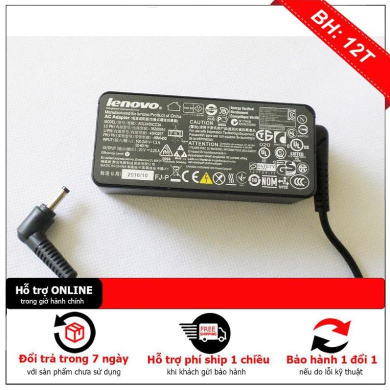 Sạc dành cho Laptop Lenovo Idepad 20V 2.25A chân nhỏ 4.0mm x 1.7mm - Hàng Nhập Khẩu