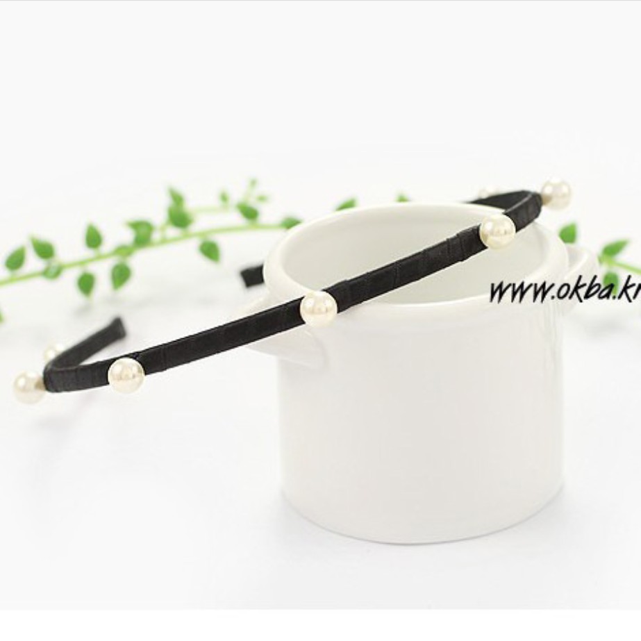 Băng đô cài tóc đính hạt cườm phong Cách Hàn Quốc cho nữ
