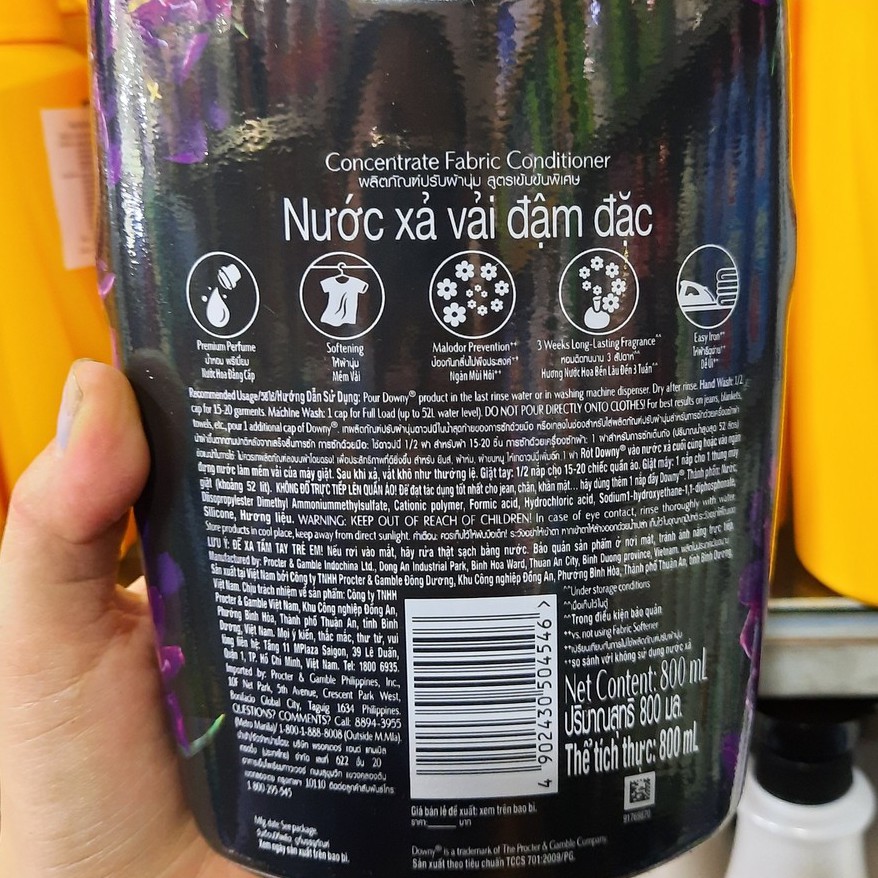 Nước Xả Vải Downy Huyền Bí Dạng Chai 800ml