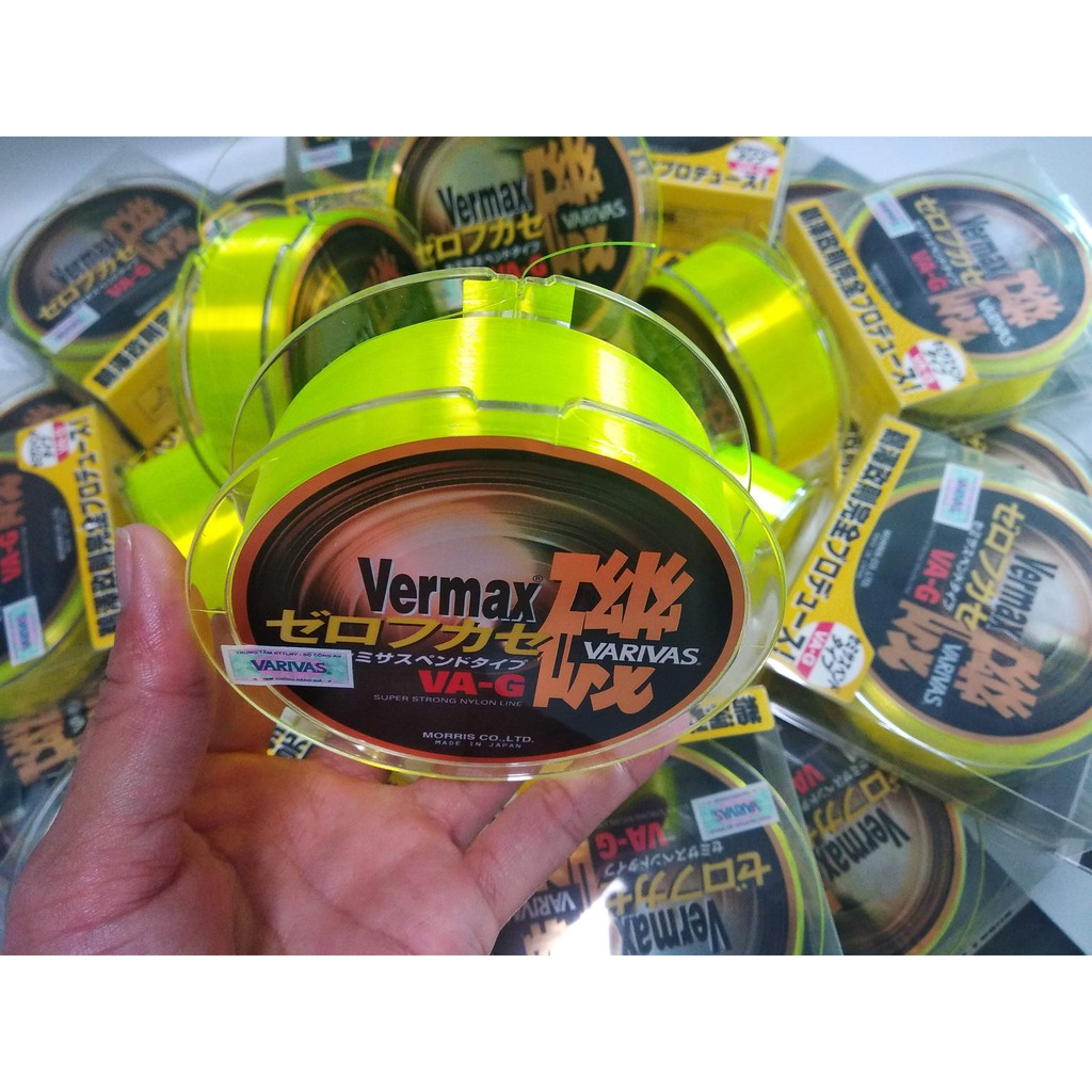 Dây Câu Cá Varivas Vermax Iso - Zero-Fukase - 150m - Vàng Huỳnh Quang - Nylon