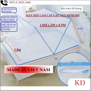 Màn gấp thông minh cao cấp Kinh Đô 1,8 m x 2m, chính hãng bảo hành 24 tháng