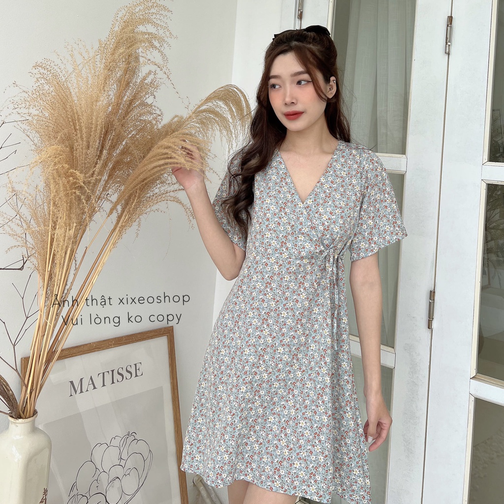 Váy hoa nhí, đầm nữ hoa nhí vintage đẹp phong cách ulzzang Hàn Quốc - V12 | BigBuy360 - bigbuy360.vn