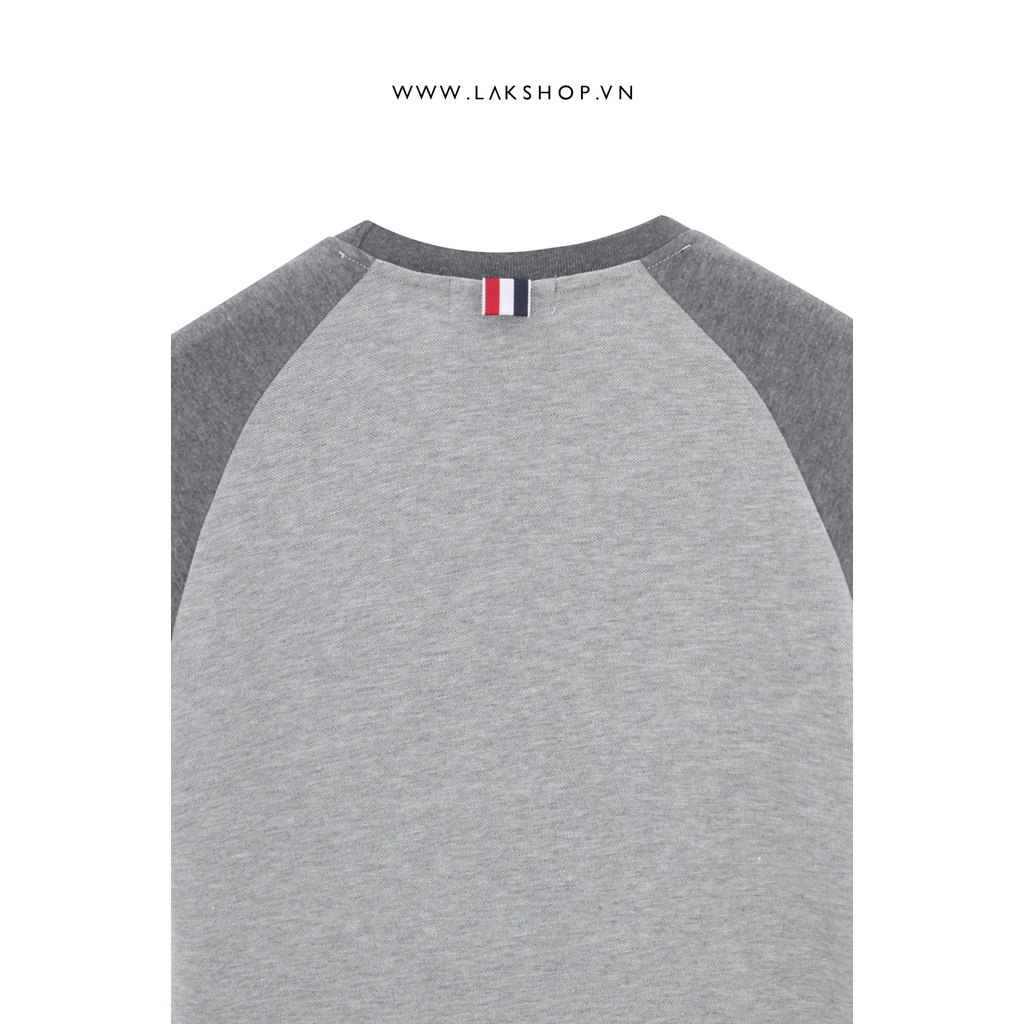 Áo phông T.B  Striped Shoulder in Grey T-Shirt