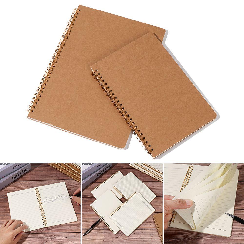 PISTA Sổ Tay B5 Bìa Giấy Kraft In Hình Xe Hơi Phong Cách Retro