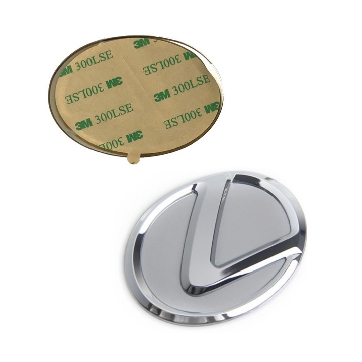 Logo biểu tượng vô lăng xe ô tô Lexus đường kính 64mm và 77mm  mã LGVL-LX - HÀNG CÓ SẴN