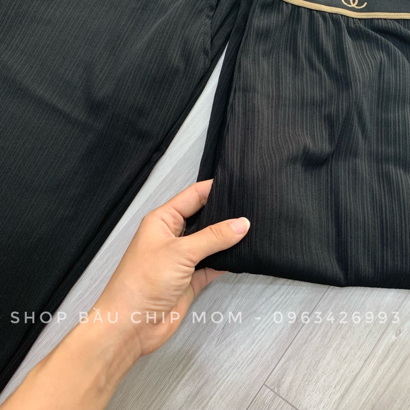 Quần bầu baggy TK chất tăm Thái cao cấp, đẹp thời trang ( có đầy đủ chun điều chỉnh và đáp bụng bầu)