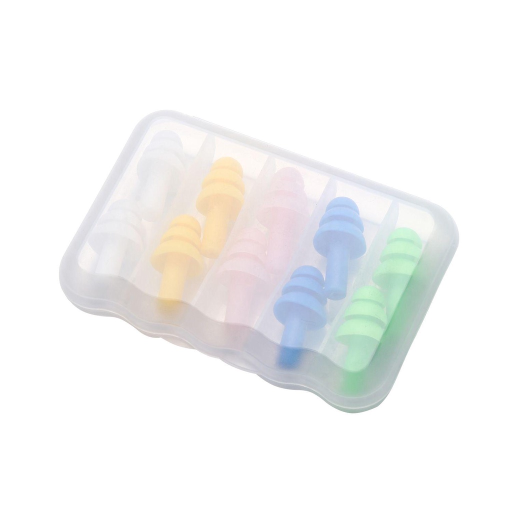 Set 5 Cặp Nút Bịt Tai Hỗ Trợ Giấc Ngủ Có Thể Tái Sử Dụng