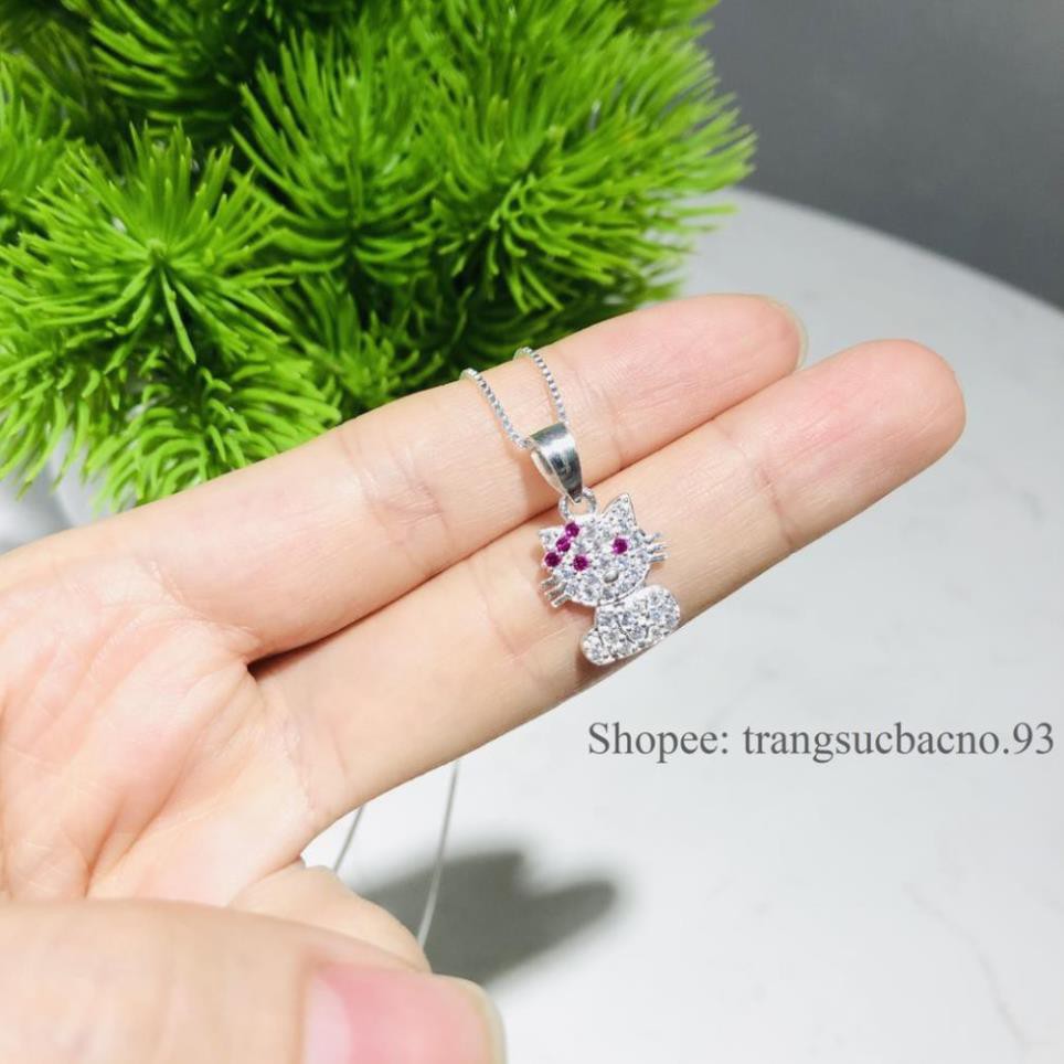 (CAM KẾT BẠC THẬT)  DÂY CHUYỀN BẠC TA MẶT HELLO KITTY CHO BÉ GÁI VÒNG CỔ XINH TRẺ EM TRANG SỨC NO.93 SHOP UY TÍN