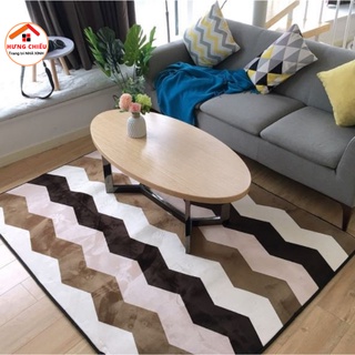 Thảm trải chân giường, thảm lông trải phòng ngủ nỉ lì nhung cỡ 1mx1m6