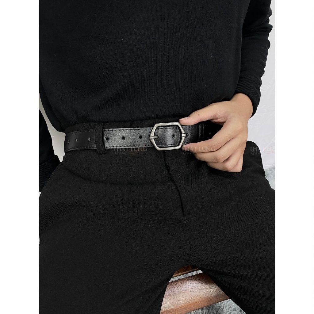 Thắt lưng nam nữ Unisex lục giác phong cách Hàn Quốc bản 2.8cm TL092 (hỗ trợ cắt, bấm lỗ dây nịt) - Thắt Lưng Giá Tốt