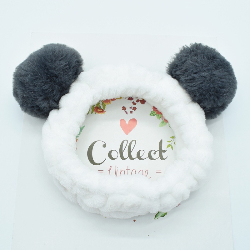 Băng Đô Cài Tóc Hình Gấu Trúc Dễ Thương Phong Cách Hàn Quốc