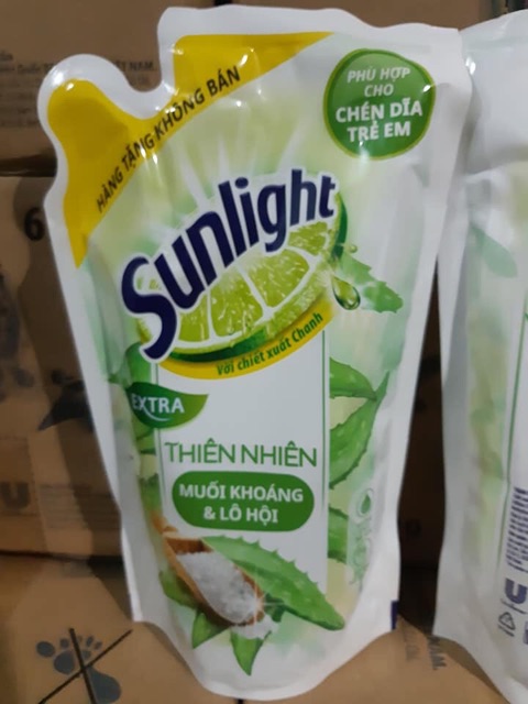 3 Túi Nước rửa chén SunLight Thiên Nhiên Lô Hội 200g