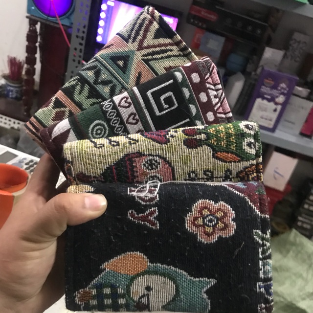 [ Bán Sỉ Sock ] Ví thổ cẩm cầm tay nữ
