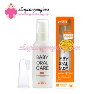 Nước rơ lưỡi, vệ sinh răng miệng Wesser cho bé (baby Oral Care) - 80gOral Care