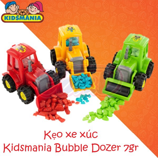 Kẹo xe xúc Kidsmania Bubble Dozer 7gr