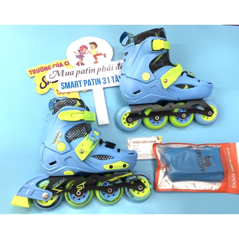 Giày patin cao cấp LESCAUL QT dòng chất lượng cao, fame hợp kim, bánh cao su đặc