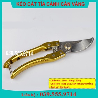 Kéo cắt tỉa cành cán vàng - kéo cắt cây bonsai