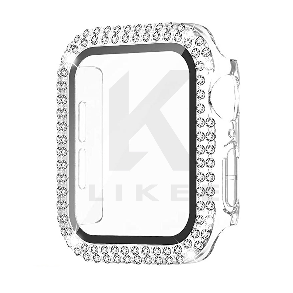 Ốp Bảo Vệ Mặt Đồng Hồ Đính Đá Lấp Lánh Cho Apple watch 41mm 45mm 40mm 42mm 38mm series 7 3 4 5 6 se