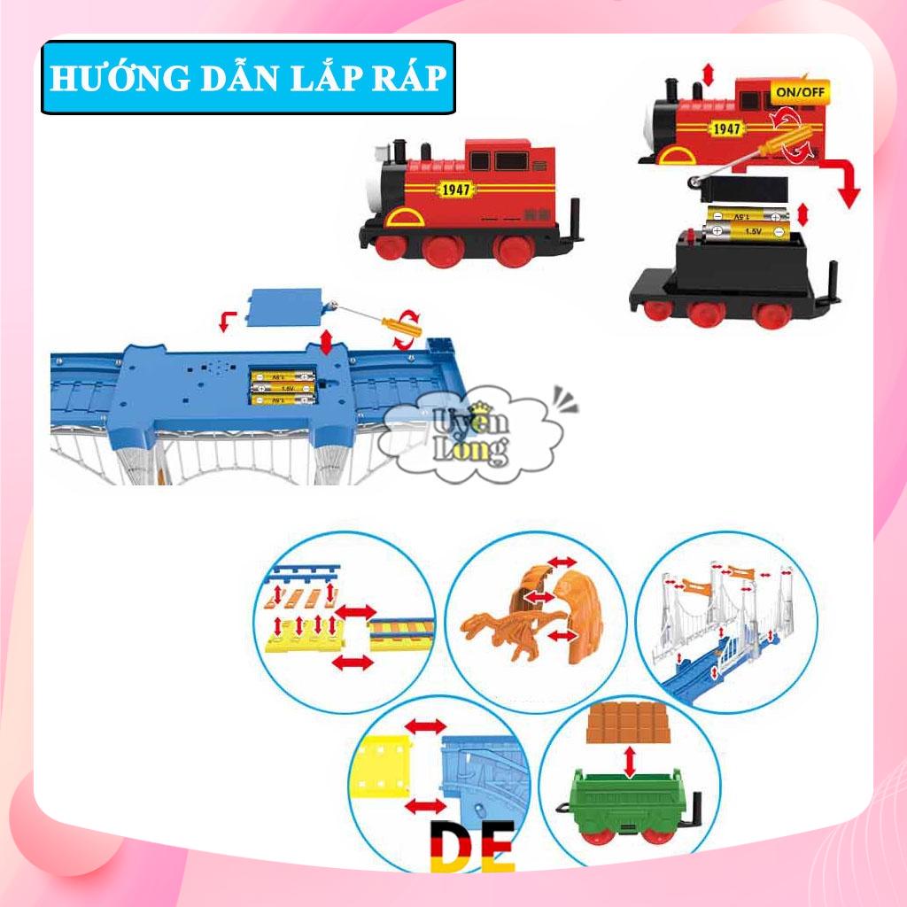 [Voucher Giảm 15k] Tàu Hỏa Đường Ray Xây Dựng Công Viên Khủng Long, Giúp Bé Tăng Khả Năng Thực Hành Và Trí Thông Minh