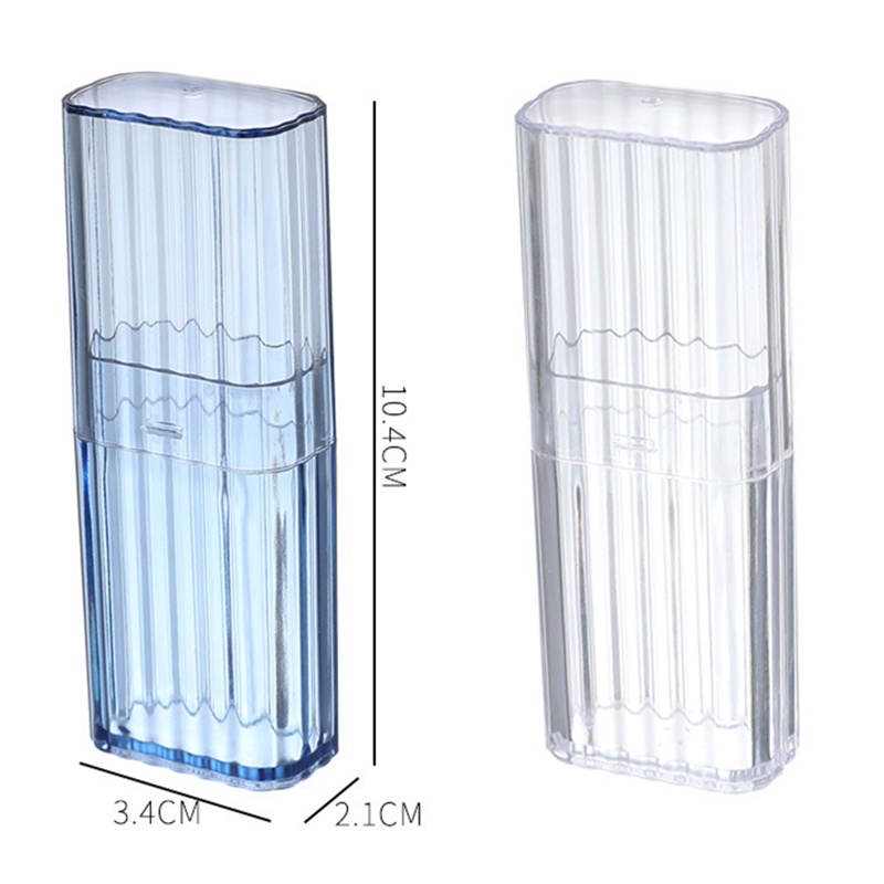 Hộp Đựng Tăm Bông/ Tăm Bông Bằng Nhựa Trong Suốt Thiết Kế Nhỏ Gọn Tiện Dụng