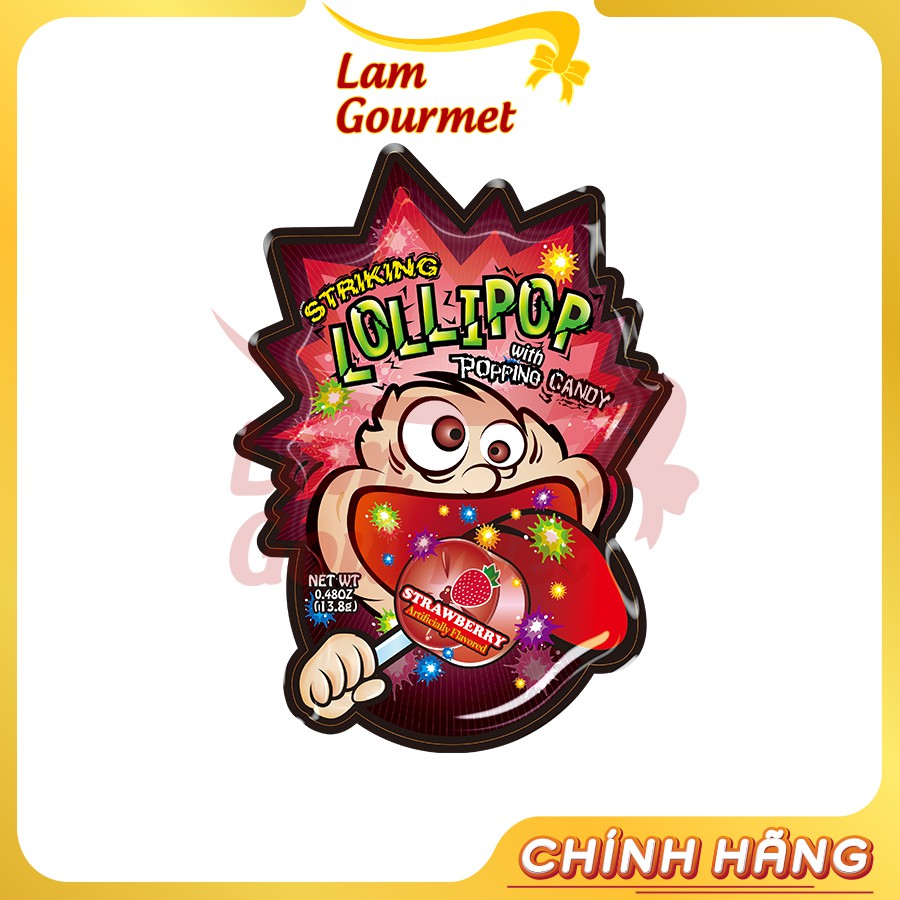 Kẹo Mút Nổ Striking Popping Candy 13.8 gr Cho Bé - Lam Gourmet