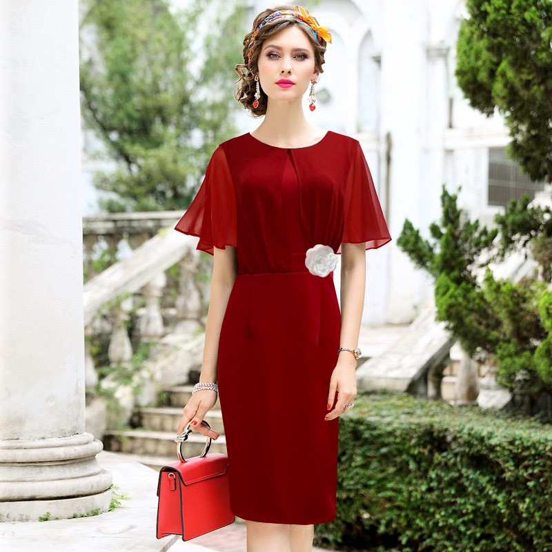 ĐẦM DỰ TIỆC NỮ DÁNG ÔM DÁNG DÀI KIỂU ĐẦM DỰ TIỆC TRUNG NIÊN CAO CẤP PHỐI VOAN CHO MẸ U40 U50 SHOP SANG CHẢNH 3331 3324 | BigBuy360 - bigbuy360.vn