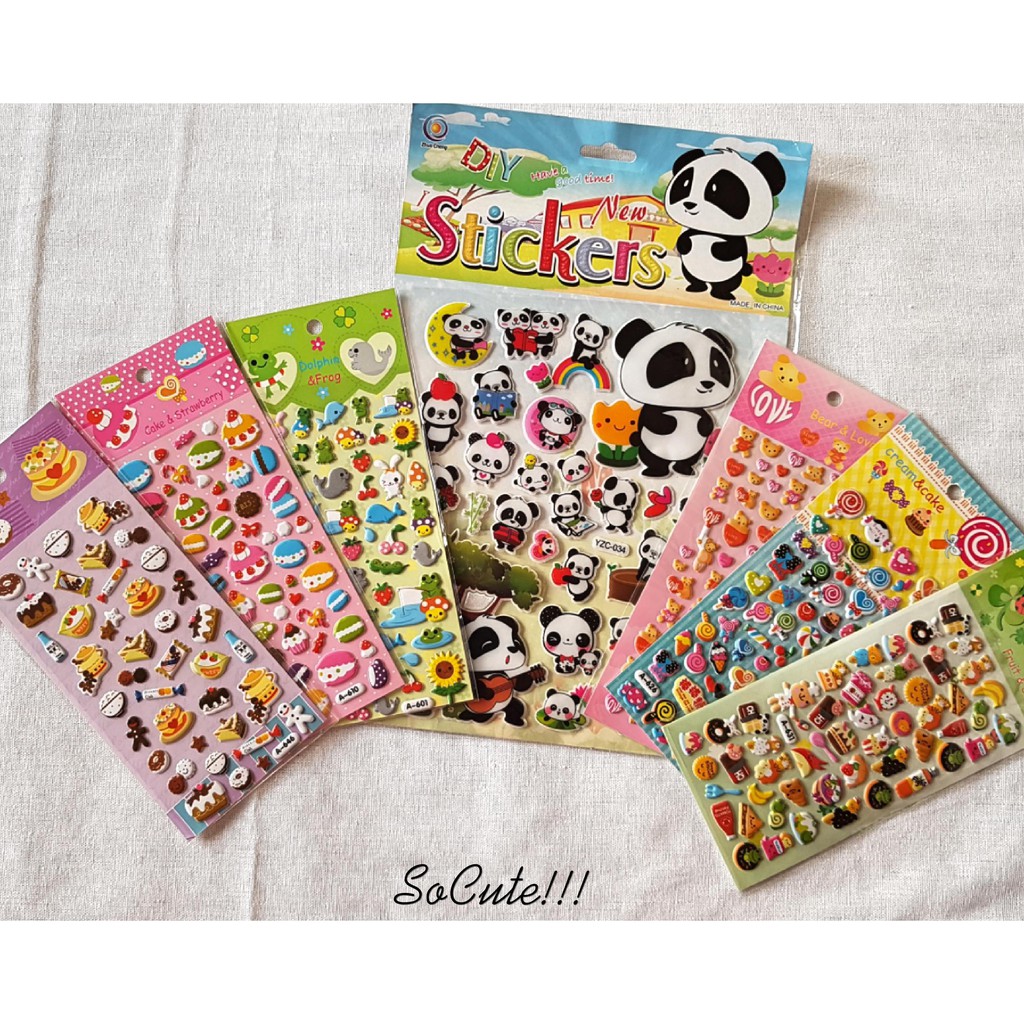 Sticker 3D cute nhiều mẫu tự chọn