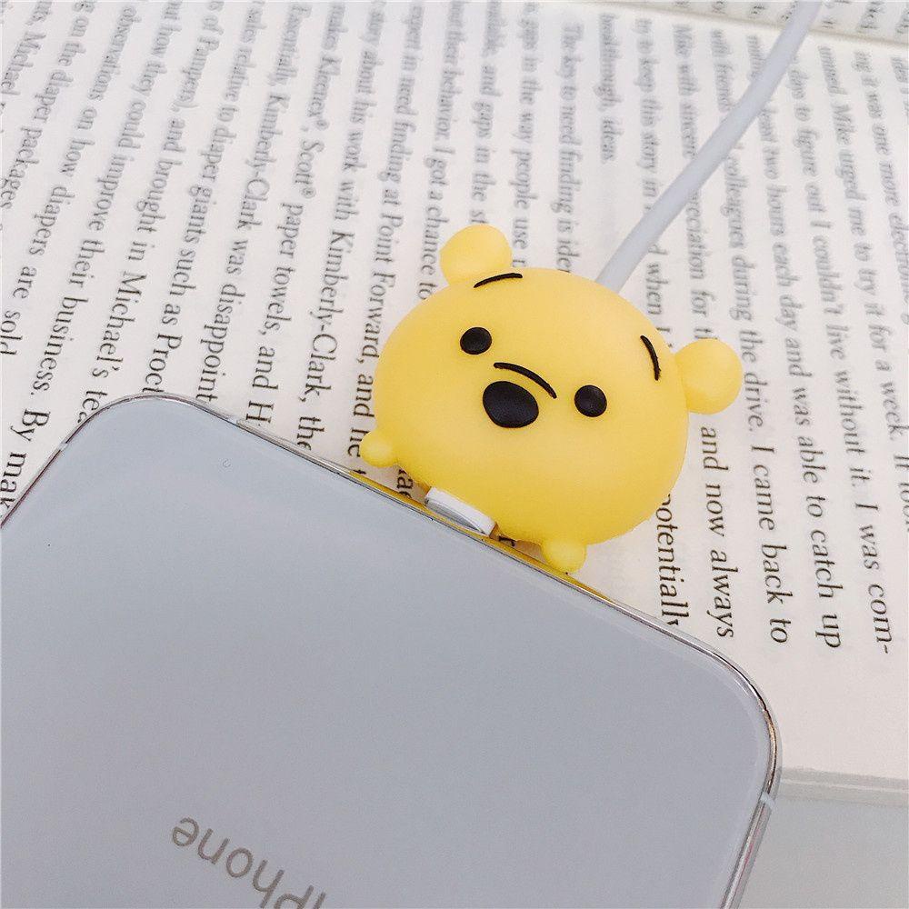 Vỏ Bọc Bảo Vệ Dây Cáp Sạc / Tai Nghe Họa Tiết Hoạt Hình Dễ Thương Tiện Dụng Ốp